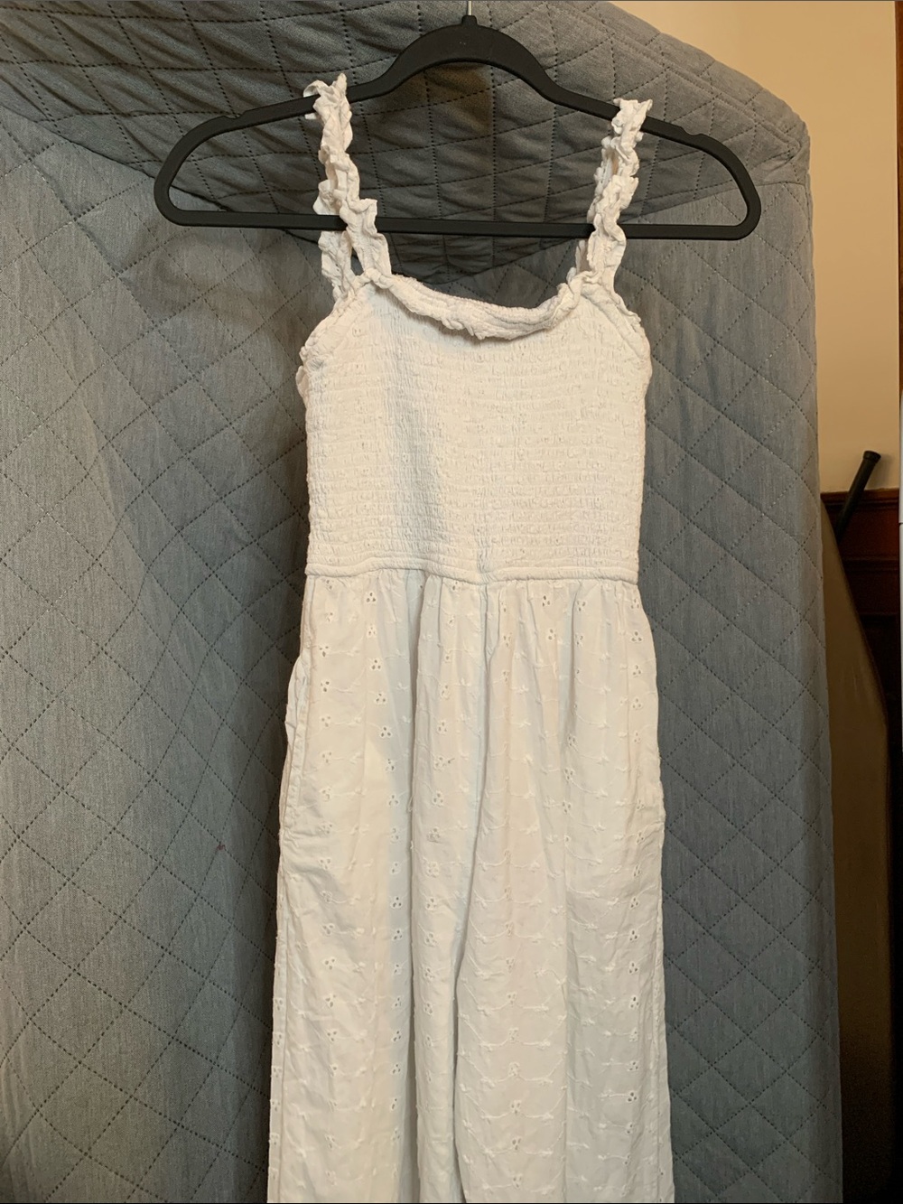 White Floral Embroidered Jumpsuit / Romper